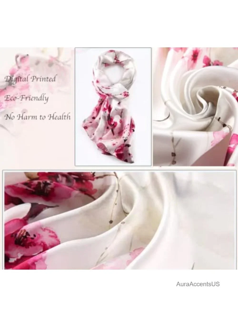 100% Silk Long Oblong Shawls Scarf with Gift Packed